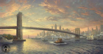 Thomas Kinkade Painting - El espíritu de Nueva York Thomas Kinkade